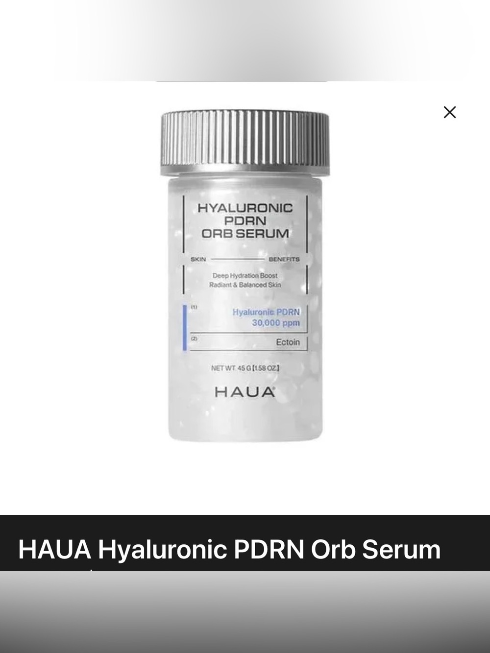 New HAUA Hyaluronic PDRN Orb Serum - Hydrating Face Serum